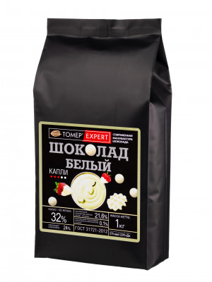 Шоколад белый ТомерЭксперт (капли)(1кг*8)