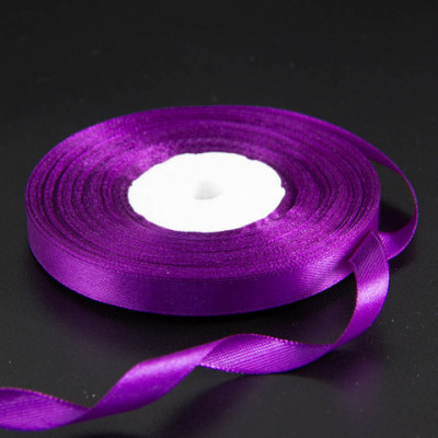 Лента атласная фиолетовая темная 10мм (35), 30м 415035